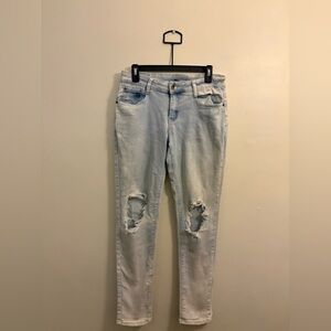 Light Blue Distressed Women Jeans